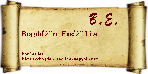 Bogdán Emília névjegykártya