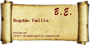 Bogdán Emília névjegykártya