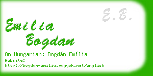 emilia bogdan business card